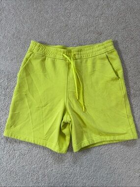 lululemon Loungeful Sweatshorts 7" Neon Green/Yellow Size 10